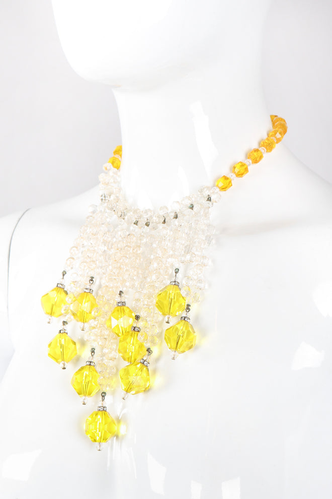 Recess Los Angeles Vintage Lemon Drops Waterfall Crystal Bead Necklace