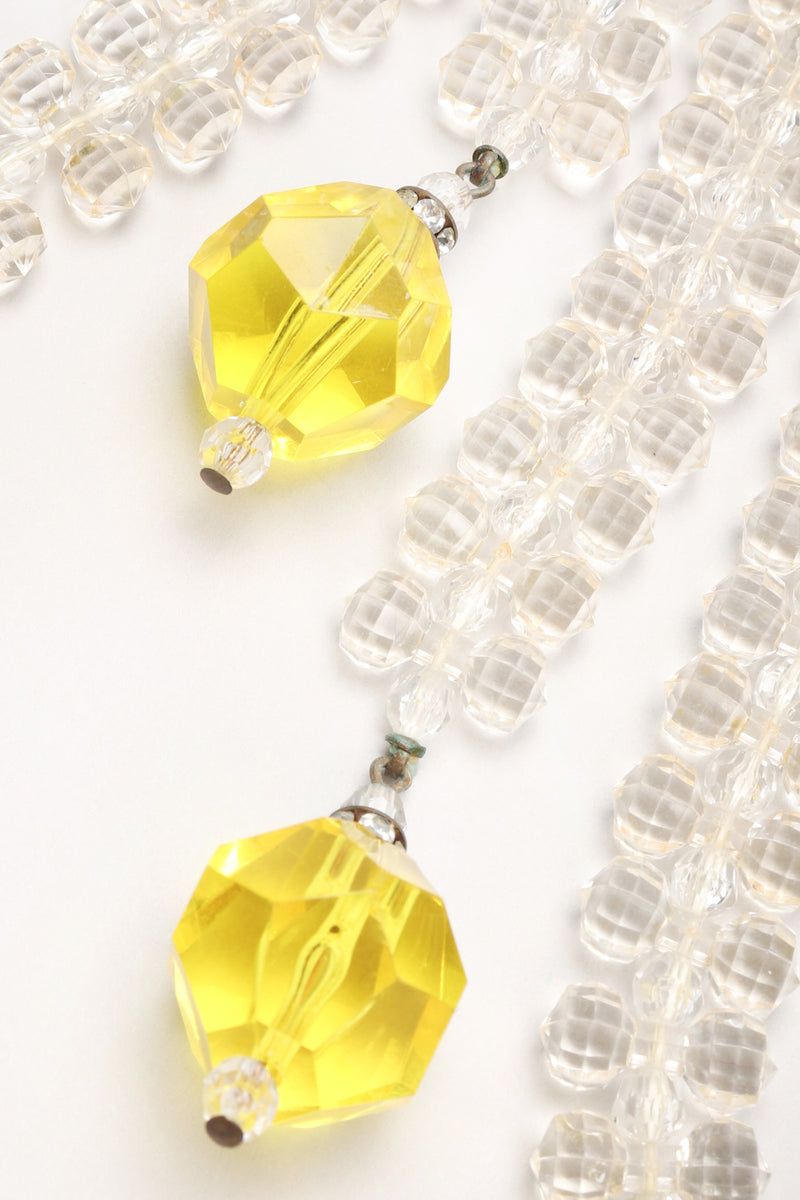 Recess Los Angeles Vintage Lemon Drops Waterfall Crystal Bead Necklace