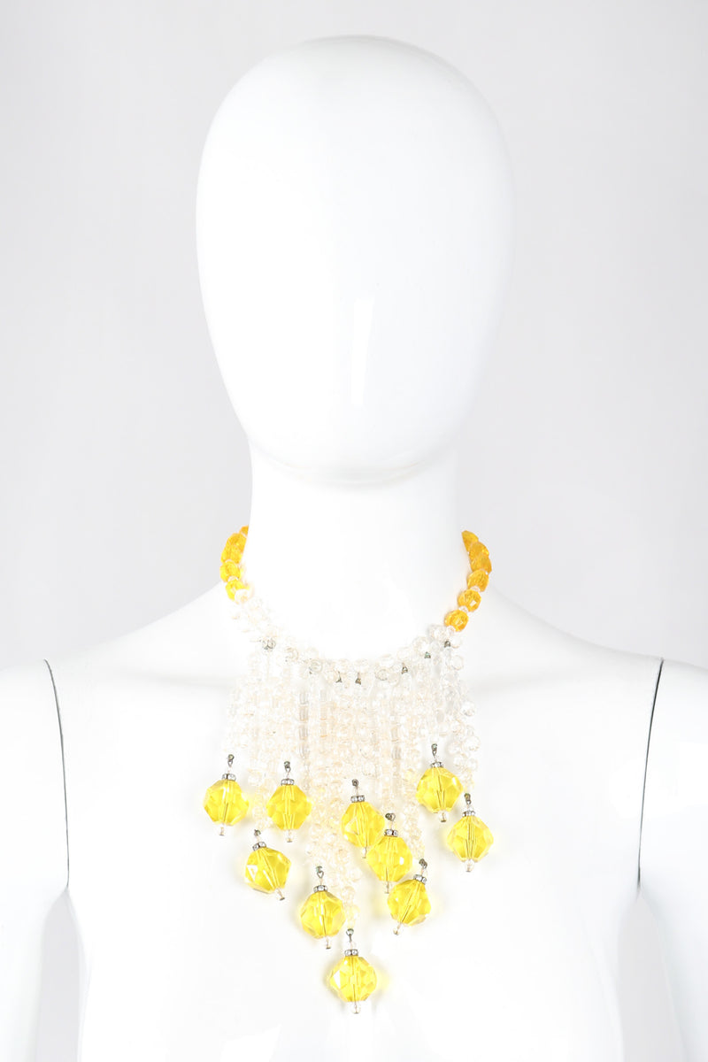 Recess Los Angeles Vintage Lemon Drops Waterfall Crystal Bead Necklace