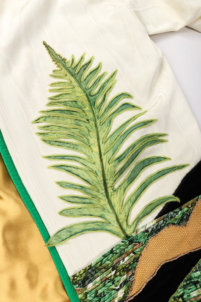 Recess Los Angeles Vintage Silk Jungle Cheetah Appliqué Kimono Jacket