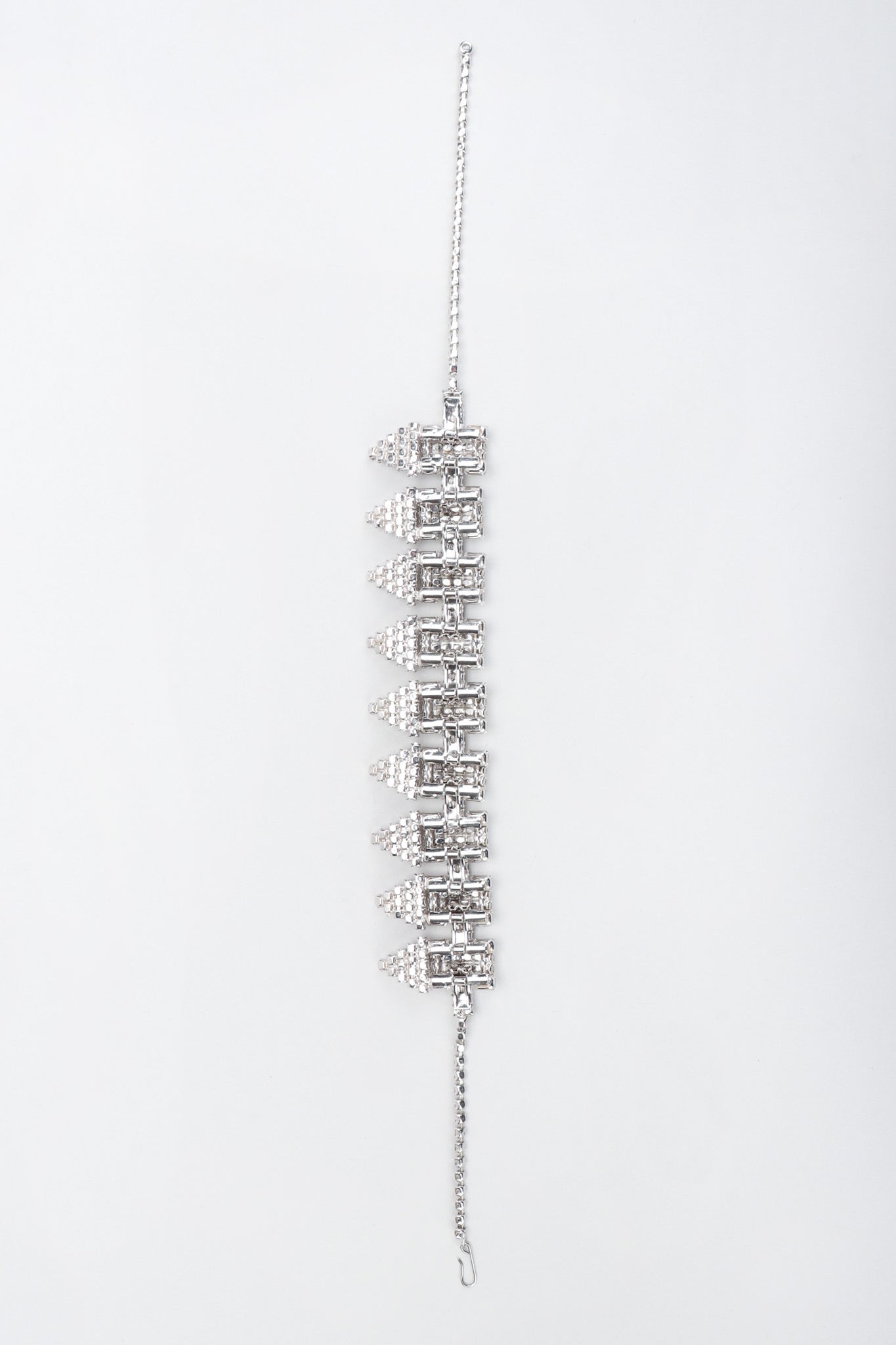 Recess Los Angeles Vintage Art Deco Pointed Crystal Choker Necklace