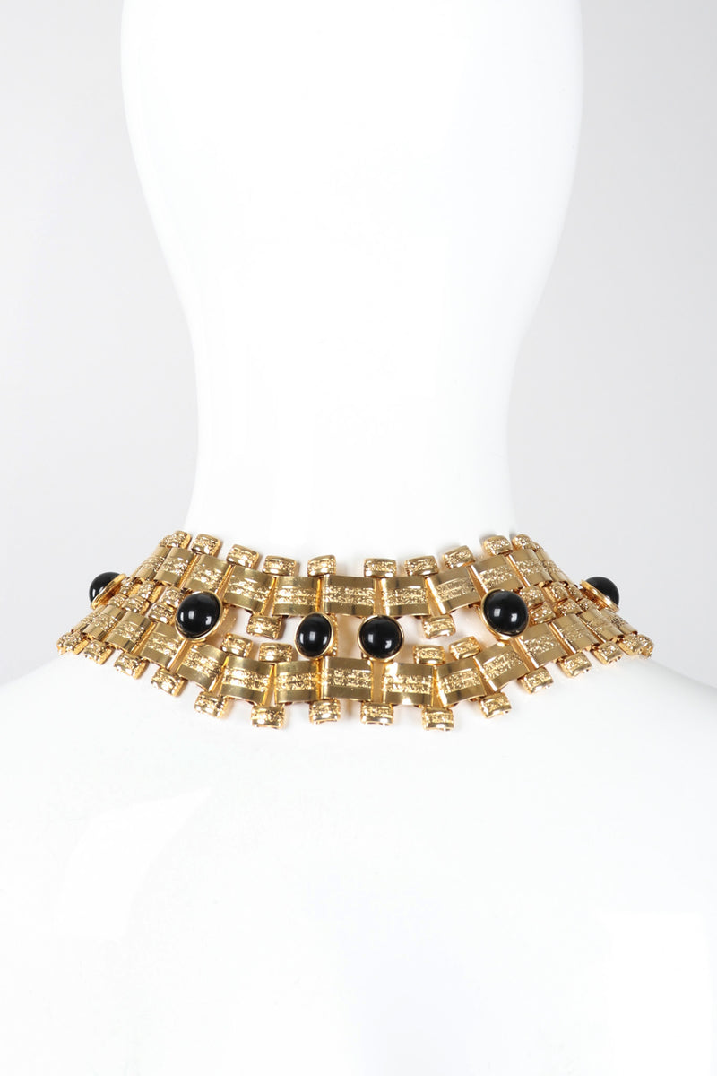 Recess Los Angeles Vintage Egyptian Thick Chunky Cabochon Chain Collar