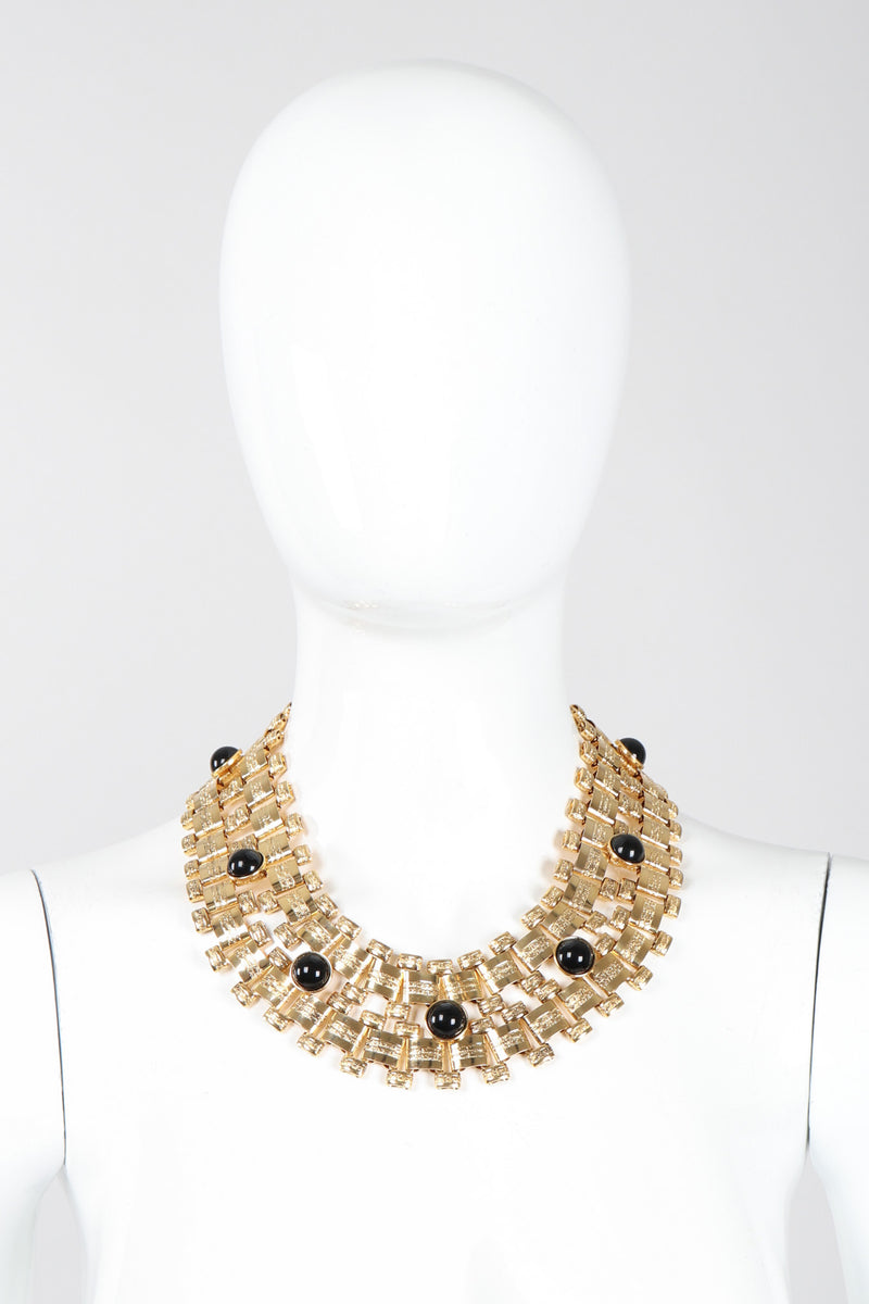 Recess Los Angeles Vintage Egyptian Thick Chunky Cabochon Chain Collar