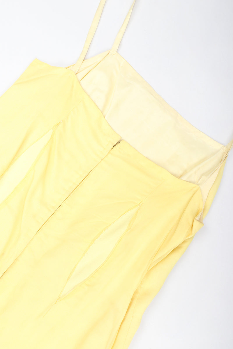 Recess Designer Consignment Vintage Golden Embellished Shift Dress Los Angeles Resale Recycled
