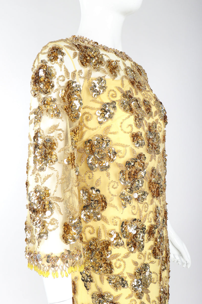 Vintage Golden Embellished Shift Dress Recess Vintage Golden Embellished Shift Dress Recess
