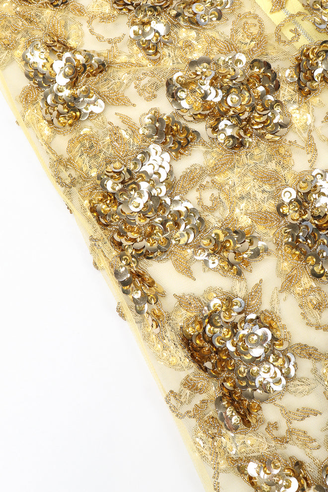 Recess Designer Consignment Vintage Golden Embellished Shift Dress Los Angeles Resale Recycled