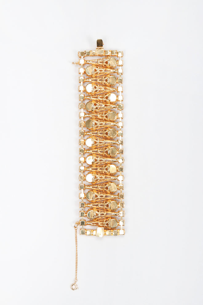 Recess Los Angeles Vintage Crystal Filigree Ice Cream Wide Cuff Bracelet