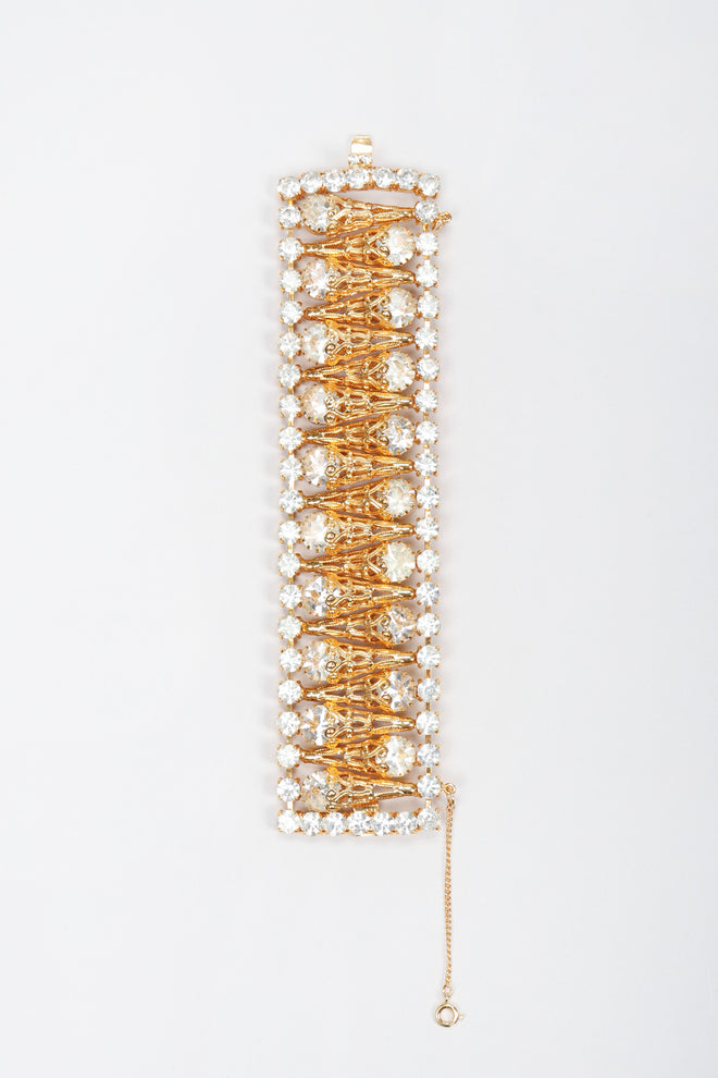 Recess Los Angeles Vintage Crystal Filigree Ice Cream Wide Cuff Bracelet