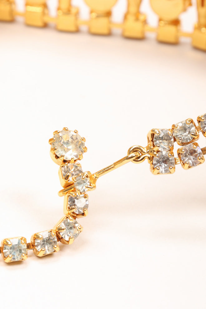 Recess Los Angeles Vintage Crystal Filigree Ice Cream Choker Necklace