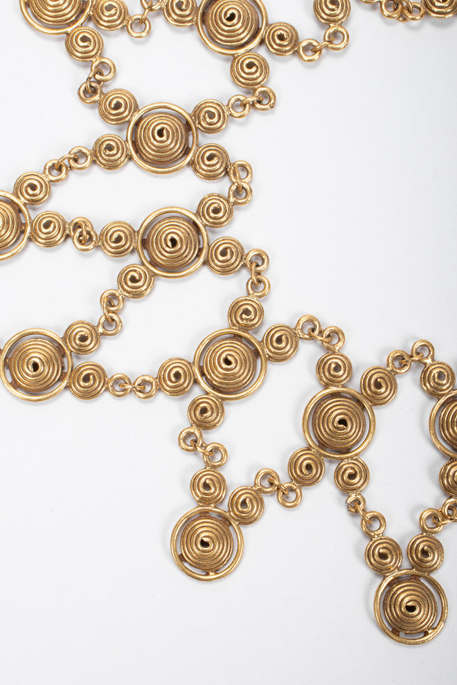 Recess Los Angeles Vintage Byzantine Swirl Link Bib Necklace