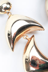 Recess Los Angeles Vintage Gold Sculptural Boomerang Drop Clip On Earrings