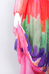 Recess Los Angeles Vintage Ombré Silk Chiffon Neon Brights Slurpee Dress 