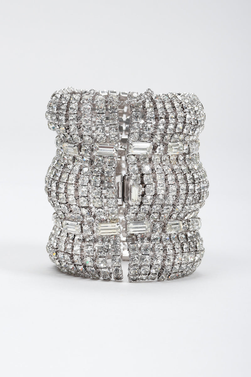 Recess Los Angeles Vintage Wavy Crystal Rhinestone Cuff Bracelet