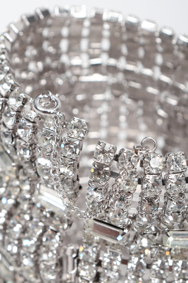 Recess Los Angeles Vintage Wavy Crystal Rhinestone Cuff Bracelet