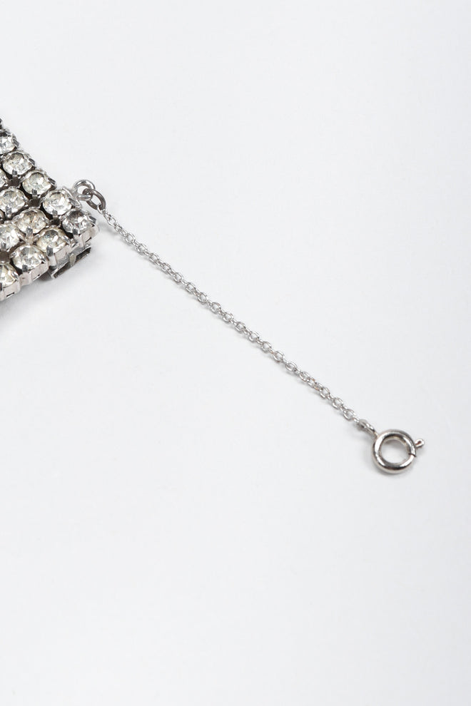 Recess Los Angeles Vintage Wide Crystal Rhinestone Contour Gauntlet Cuff Bracelet