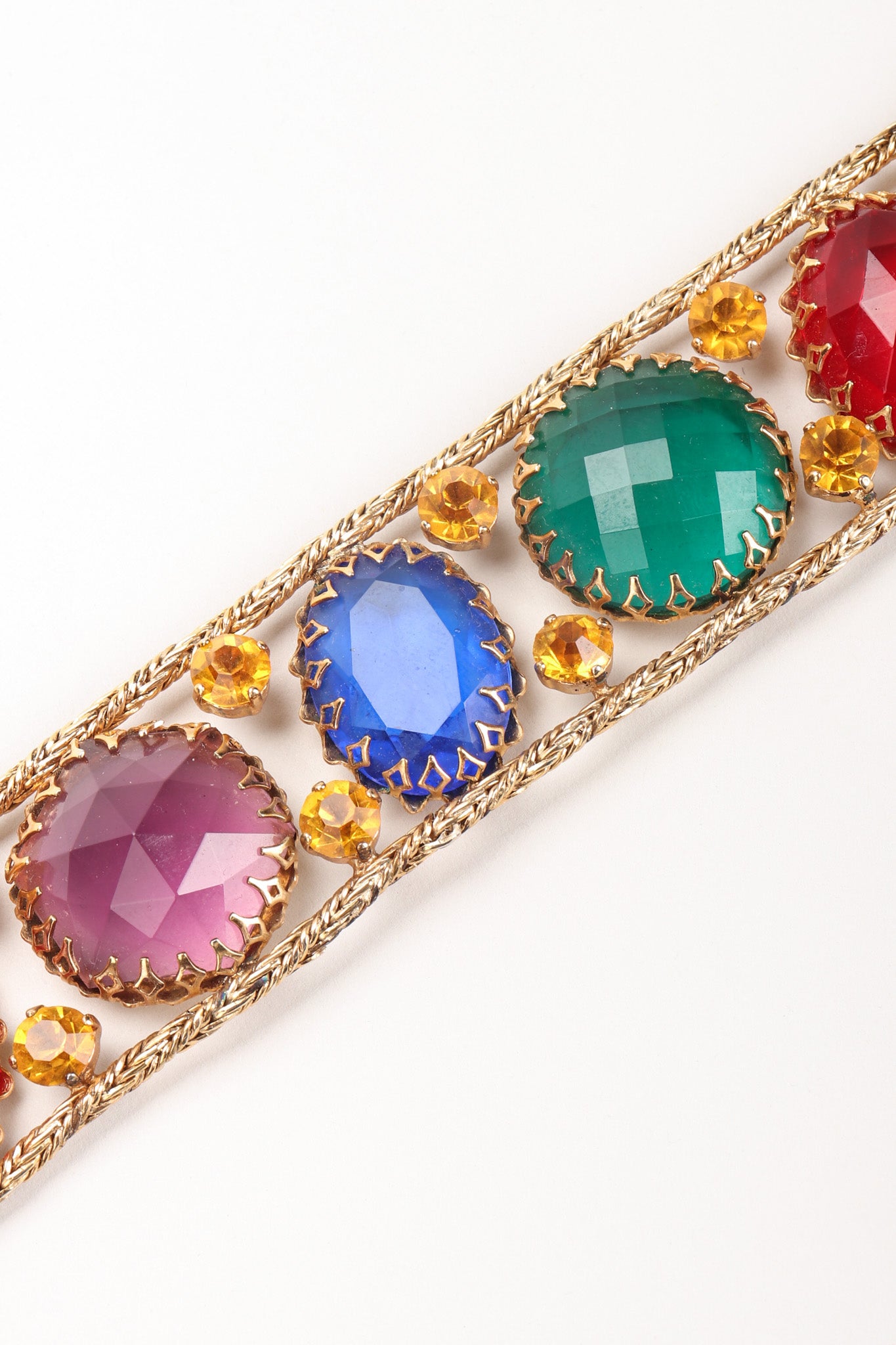 Recess Los Angeles Vintage Rainbow Gemstone Treasure Metal Mesh Candy Crush Belt