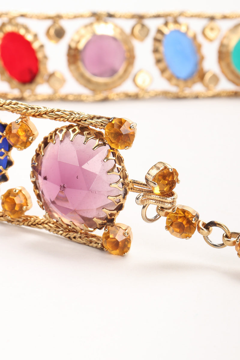 Recess Los Angeles Vintage Rainbow Gemstone Treasure Metal Mesh Belt