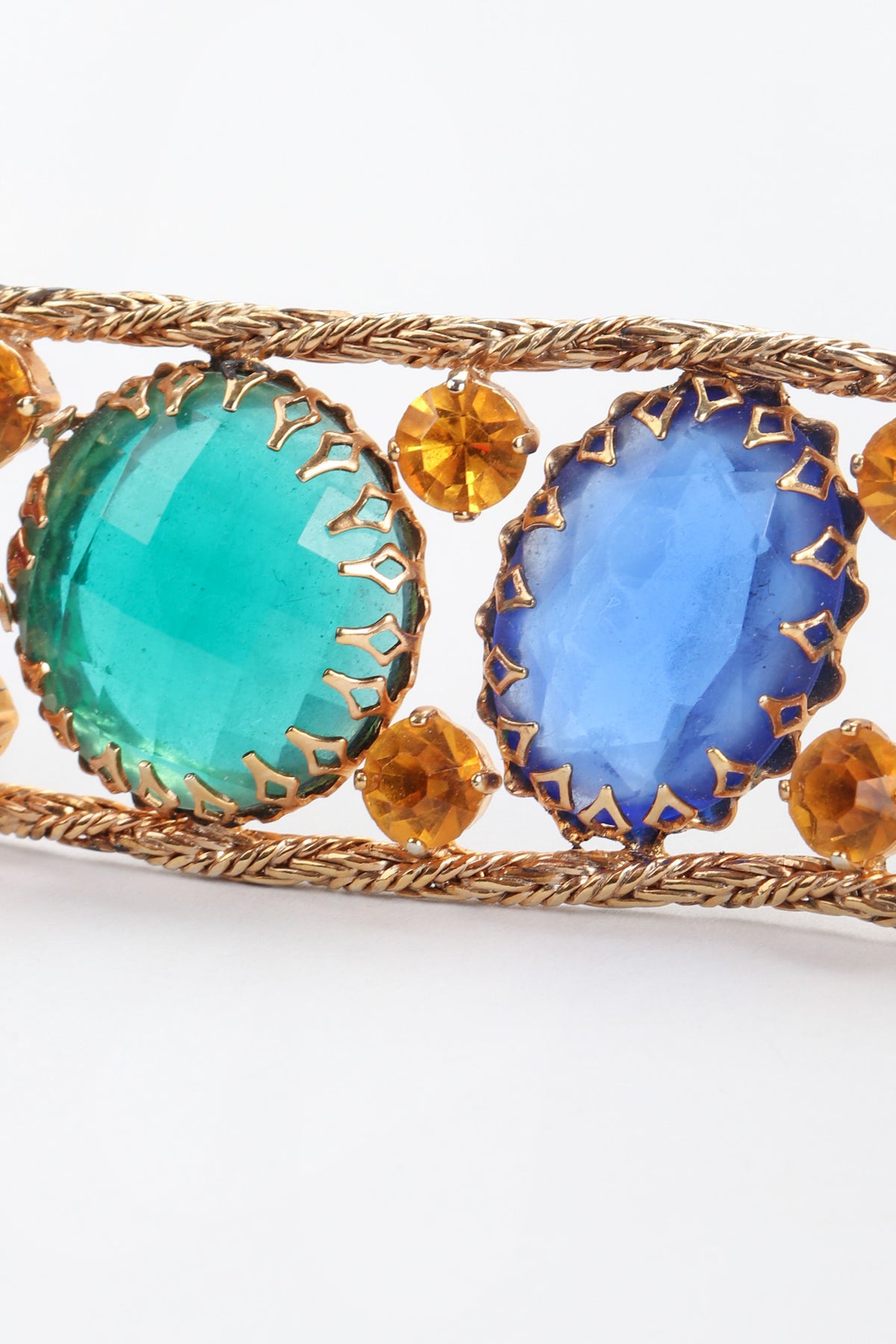 Vintage Rainbow Gemstone Treasure Metal Mesh Belt – Recess display picture 2