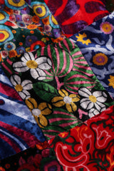 Recess Los Angeles Vintage Long Velvet Boho Patchwork Skirt