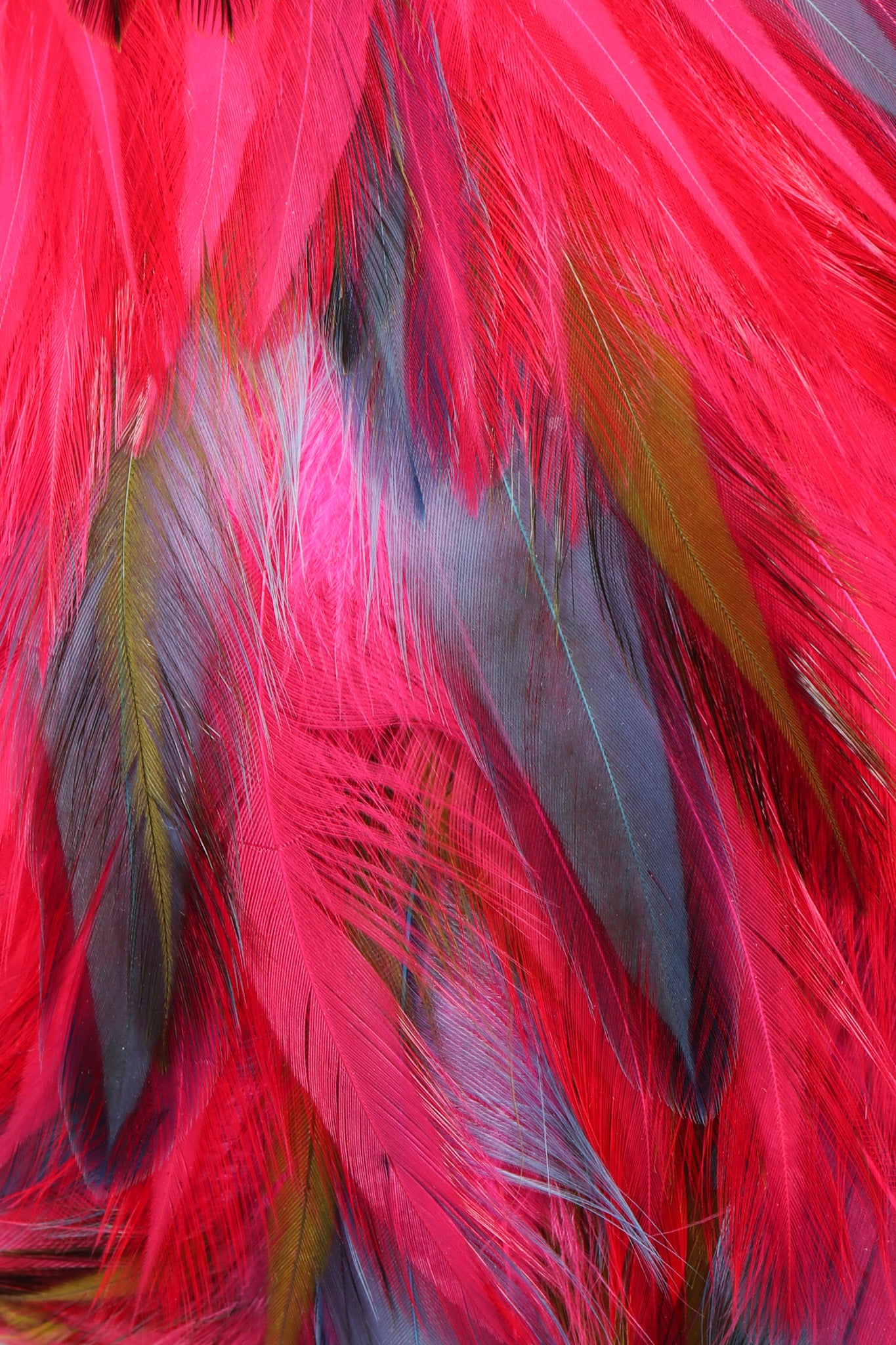 Recess Los Angeles Vintage Neon Rainbow Feather Casque Hat