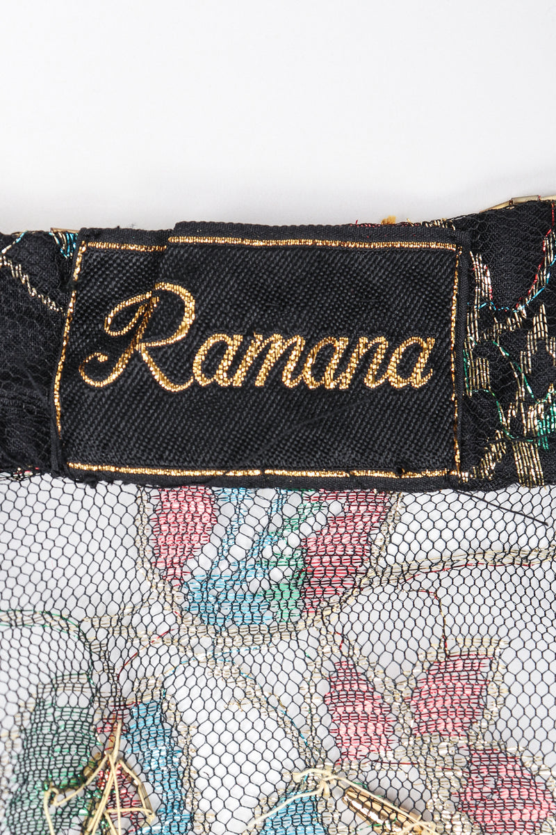 Recess Los Angeles Ramana Vintage Indian Sheer Lamé Embellished Sequined Duster Jacket Robe Kimono