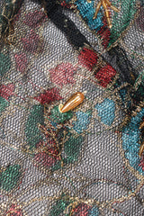 Recess Los Angeles Ramana Vintage Indian Sheer Lamé Embellished Sequined Duster Jacket Robe Kimono