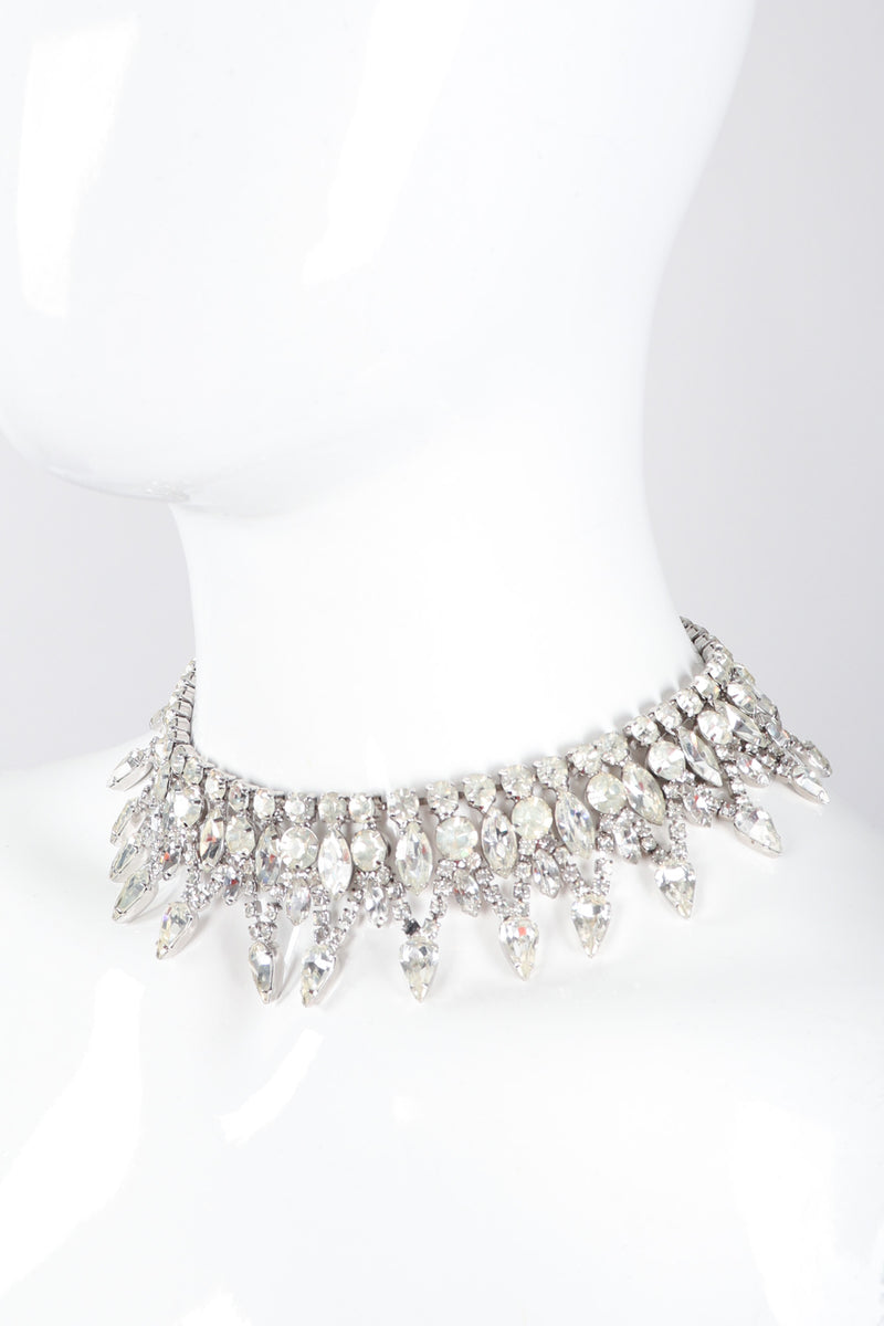 Recess Los Angeles Vintage Deco Pointed Crystal Rhinestone Collar Necklace