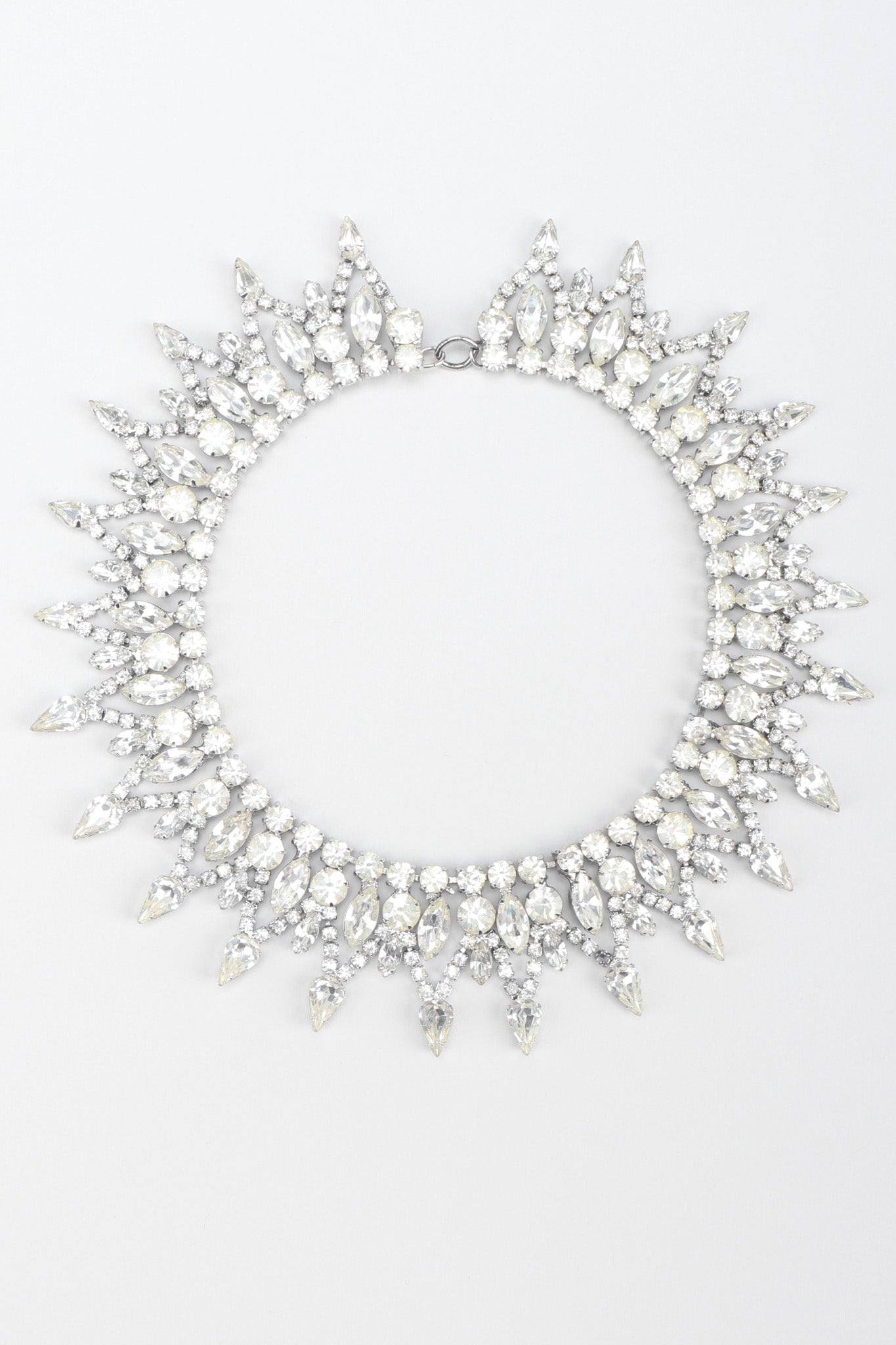 Recess Los Angeles Vintage Deco Pointed Crystal Rhinestone Collar Necklace