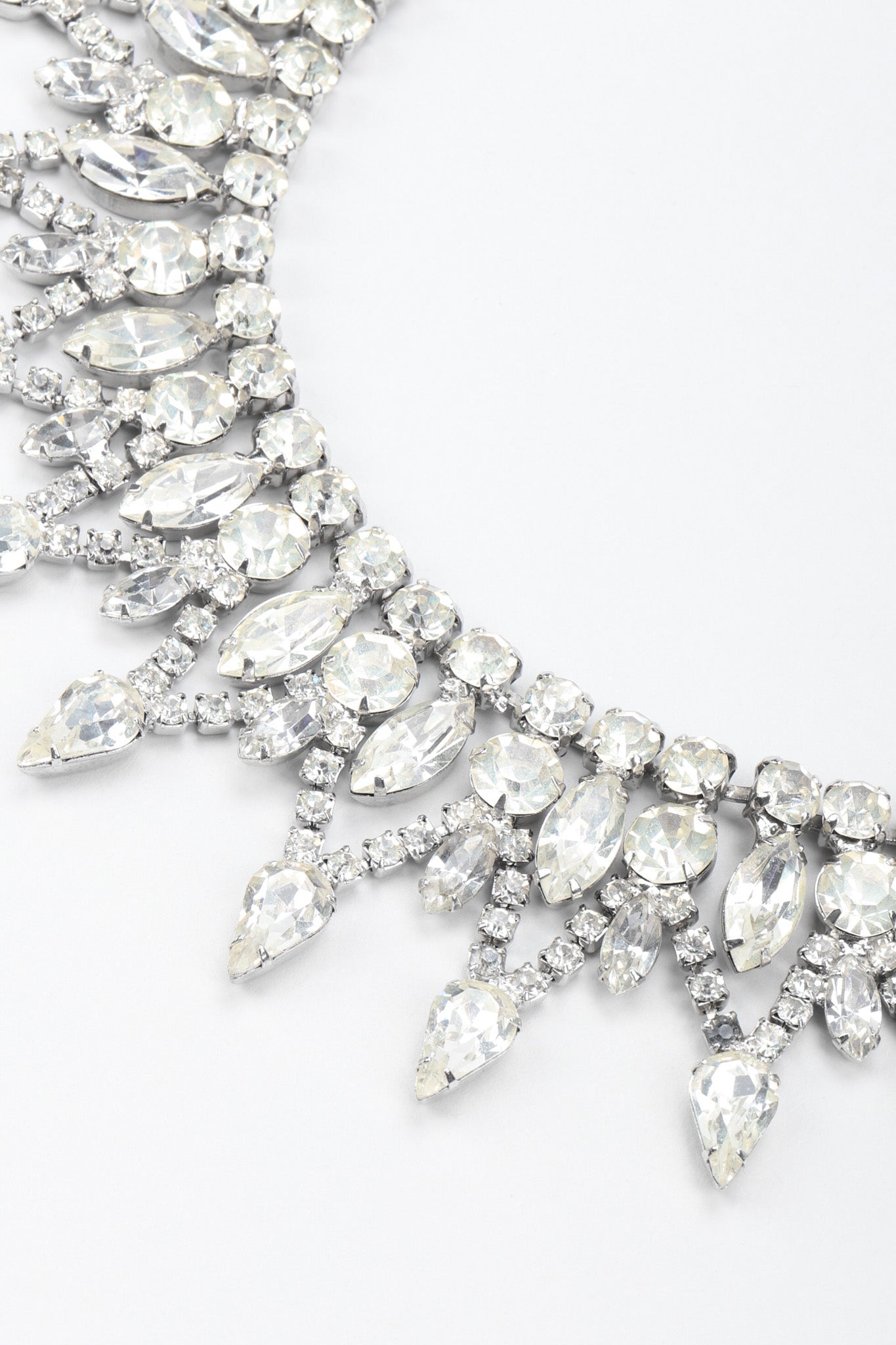 Recess Los Angeles Vintage Deco Pointed Crystal Rhinestone Collar Necklace