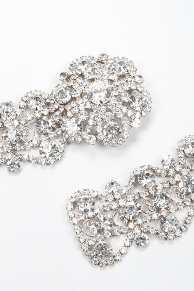 Recess Los Angeles Vintage Crystal Rhinestone Metal Lace Belt