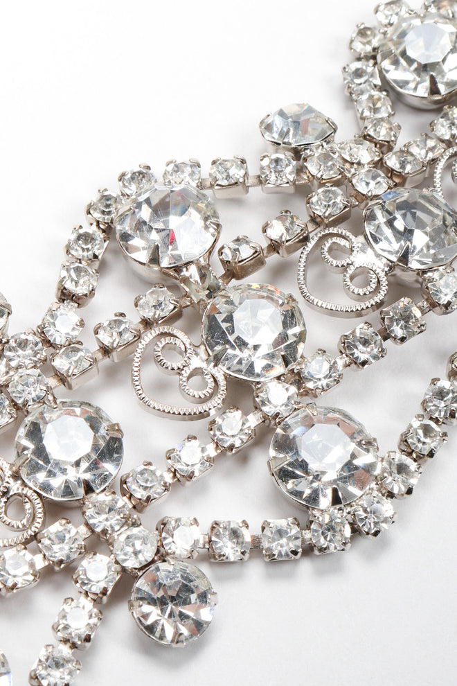 Recess Los Angeles Vintage Crystal Rhinestone Metal Lace Belt