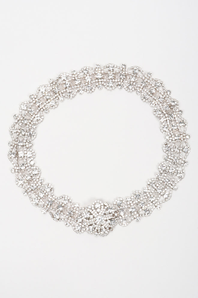 Recess Los Angeles Vintage Crystal Rhinestone Metal Lace Belt
