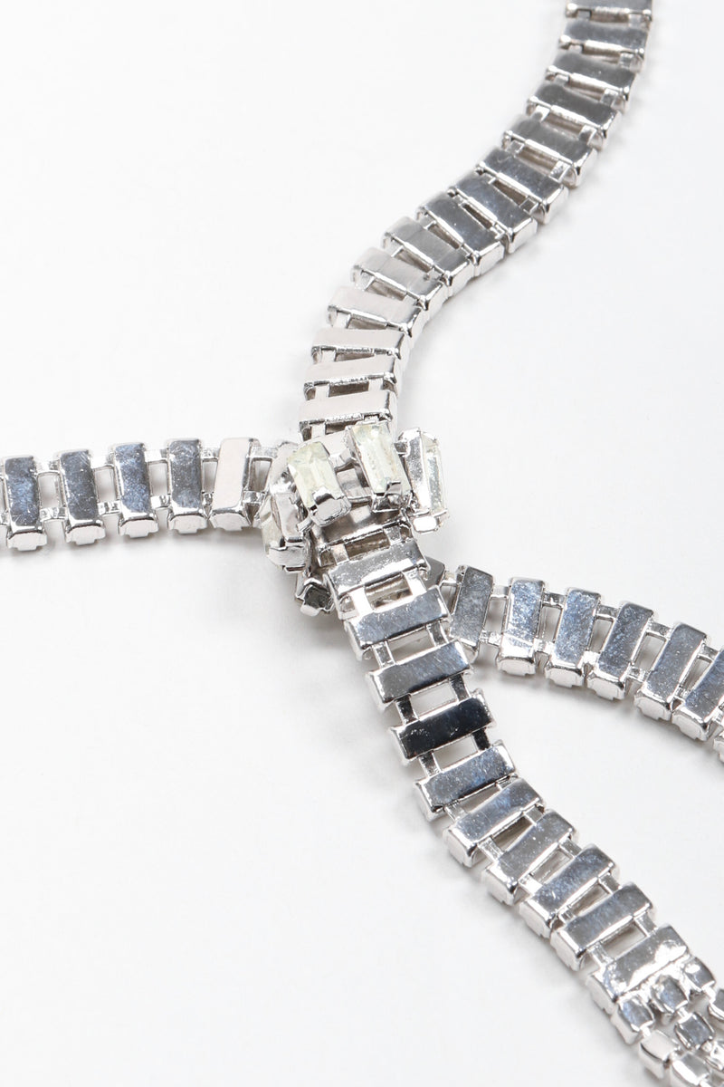 Recess Los Angeles Vintage Crystal Lariat Knot Necklace