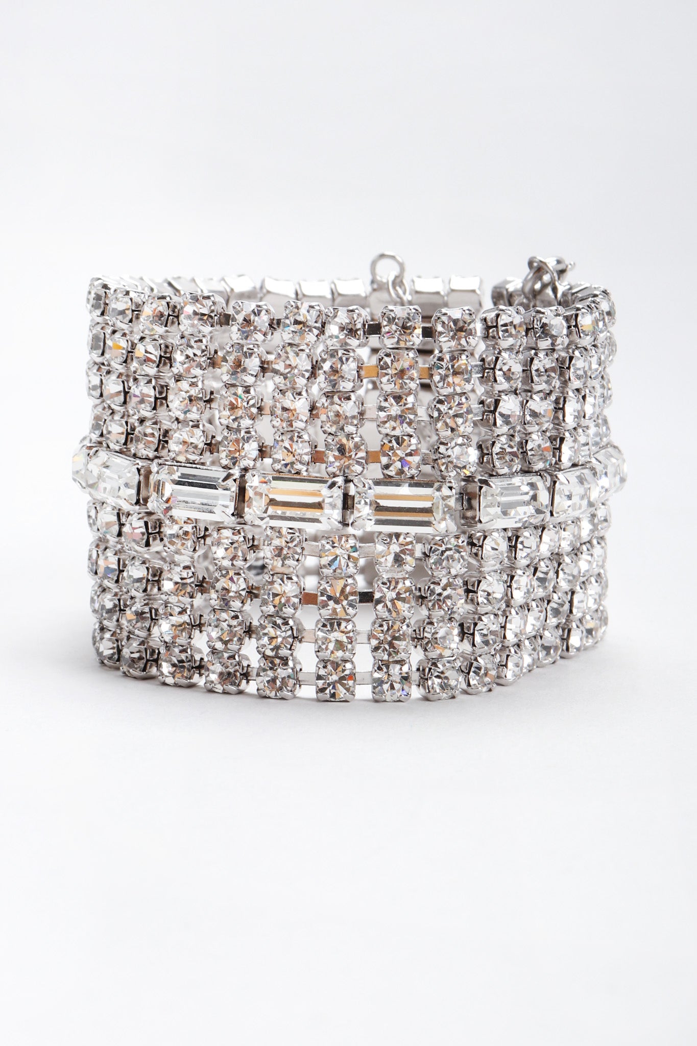 Recess Los Angeles Vintage Wide Crystal Baguette Bracelet