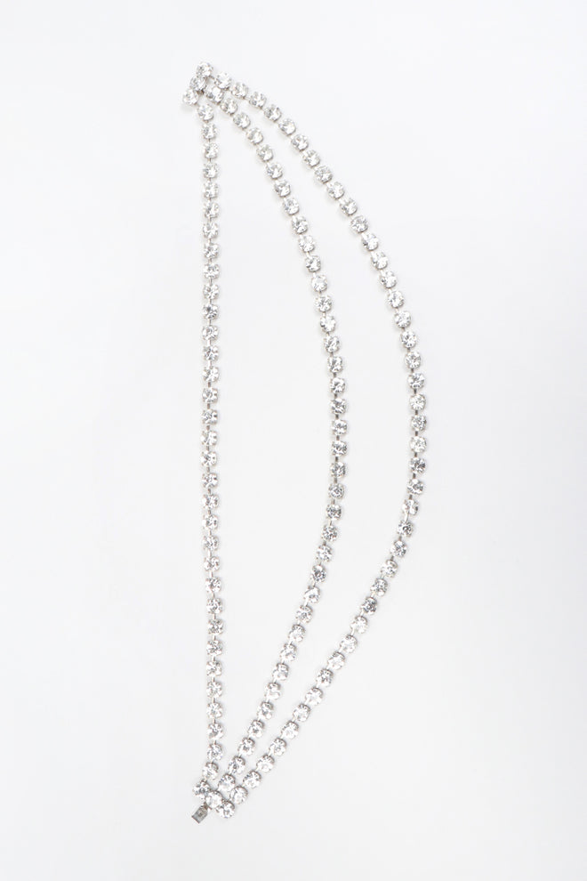 Recess Los Angeles Vintage Triple Strand Rhinestone Crystal Collar Necklace