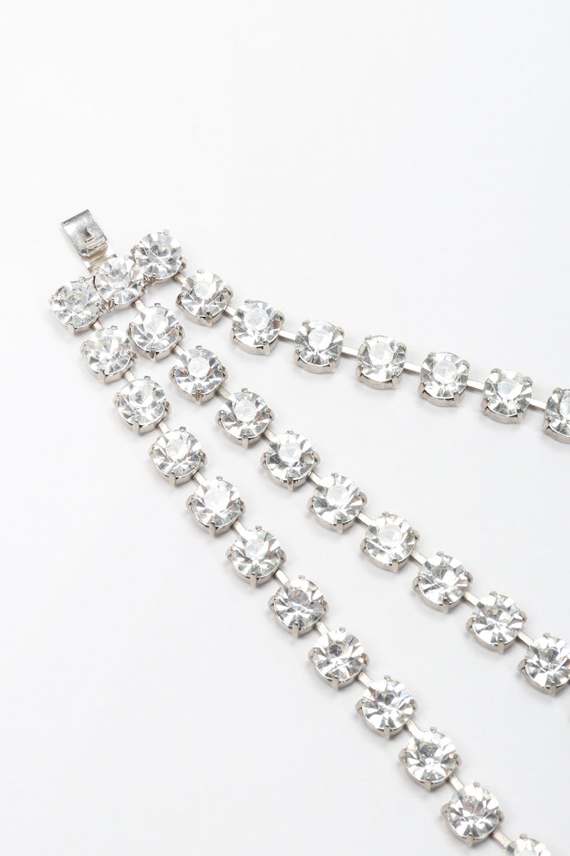 Recess Los Angeles Vintage Triple Strand Rhinestone Crystal Collar Necklace