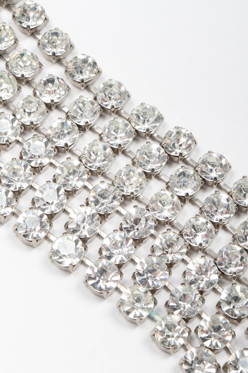 Recess Los Angeles Vintage Triple Strand Rhinestone Crystal Collar Necklace