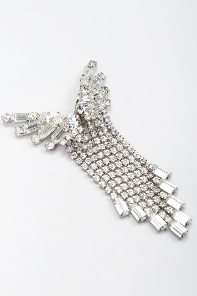 Recess Los Angeles Vintage Crystal Rhinestone Waterfall Ear Cuff Climber Earrings