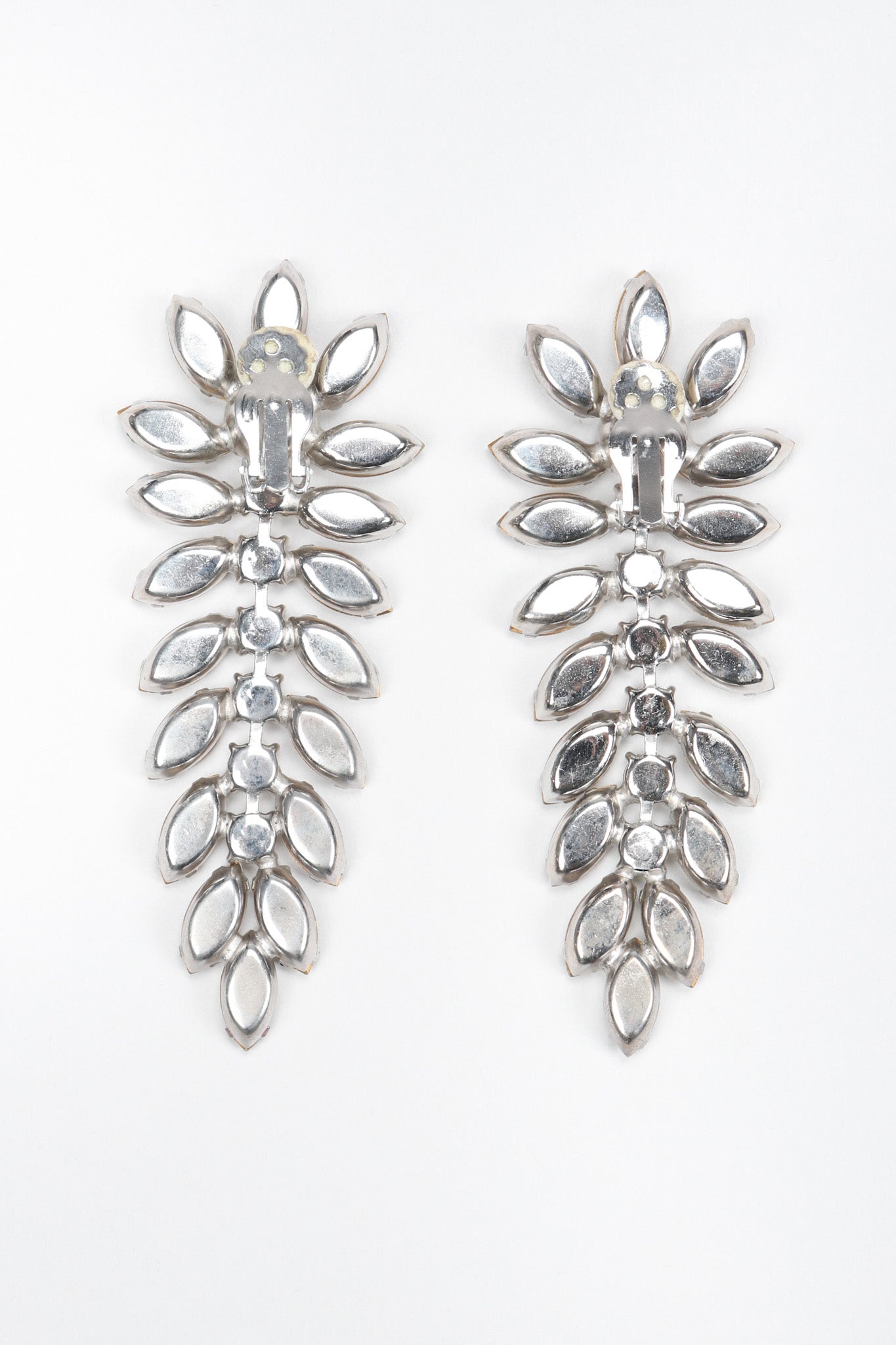Recess Los Angeles Vintage Crystal Rhinestone Flower Feather Earring