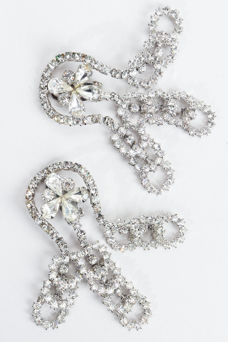 Vintage SIlver Crystal Circle Fringe Earrings at Recess Los Angeles
