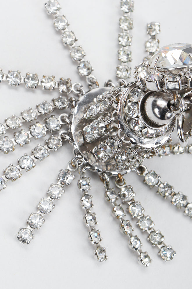 Vintage Rhinestone Crystal Fringe Chandelier Earring Fringe
