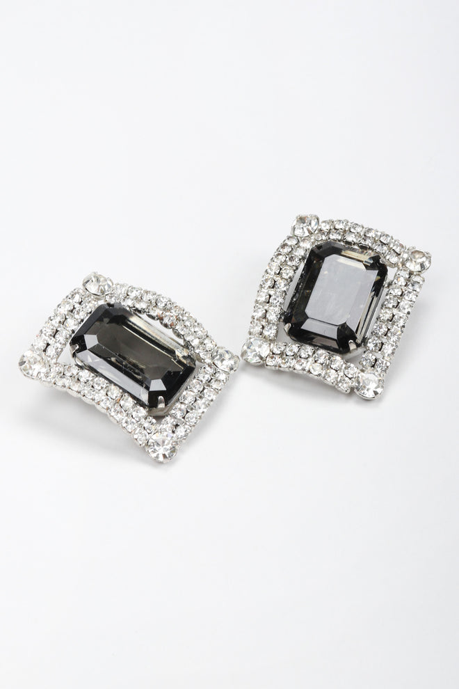 Recess Los Angeles Vintage Old Hollywood Smoky Quartz Crystal Earrings