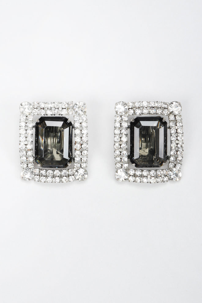 Recess Los Angeles Vintage Old Hollywood Smoky Quartz Crystal Earrings