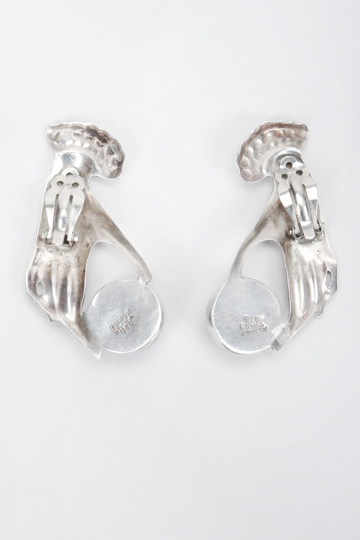 Recess Los Angeles Vintage Sterling Silver Meta Hands Earrings