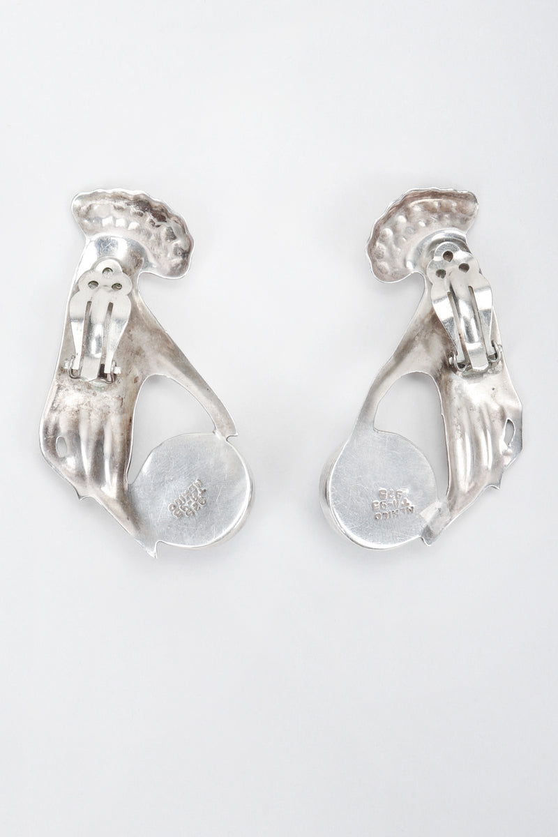 Recess Los Angeles Vintage Sterling Silver Meta Hands Earrings