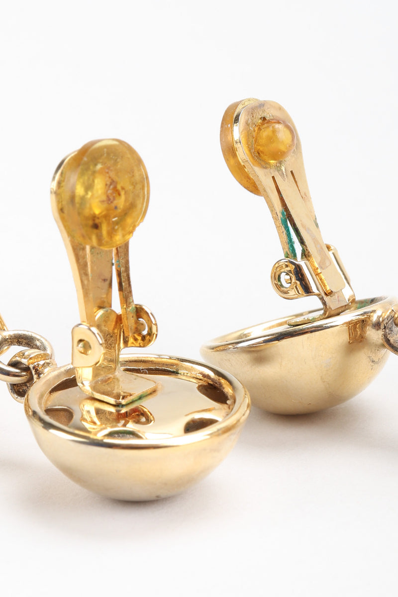 Recess Los Angeles Vintage Gold Quenelle Wire Wrap Egg Drop Earrings