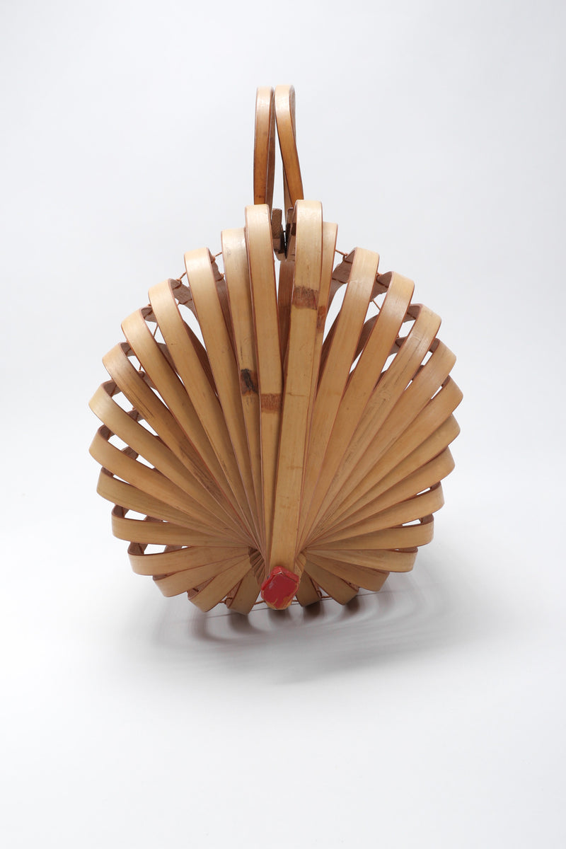 Recess Los Angeles Vintage Folding Accordion Bamboo Basket Bag