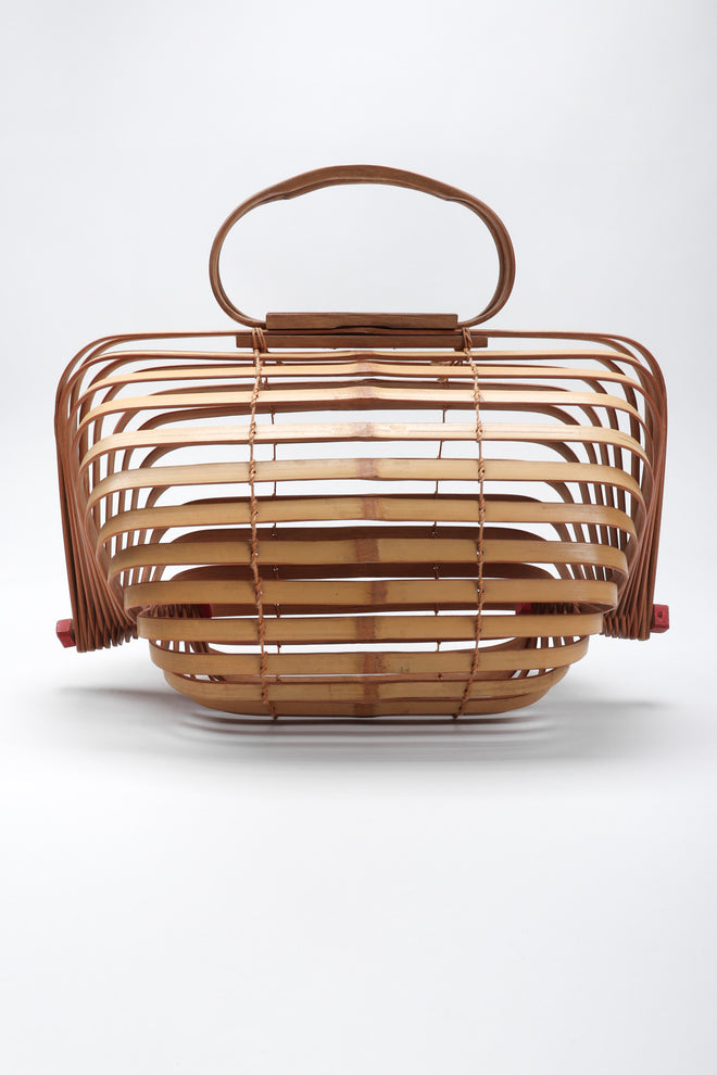 Recess Los Angeles Vintage Folding Accordion Bamboo Basket Bag