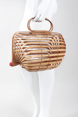 Recess Los Angeles Vintage Folding Accordion Bamboo Basket Bag