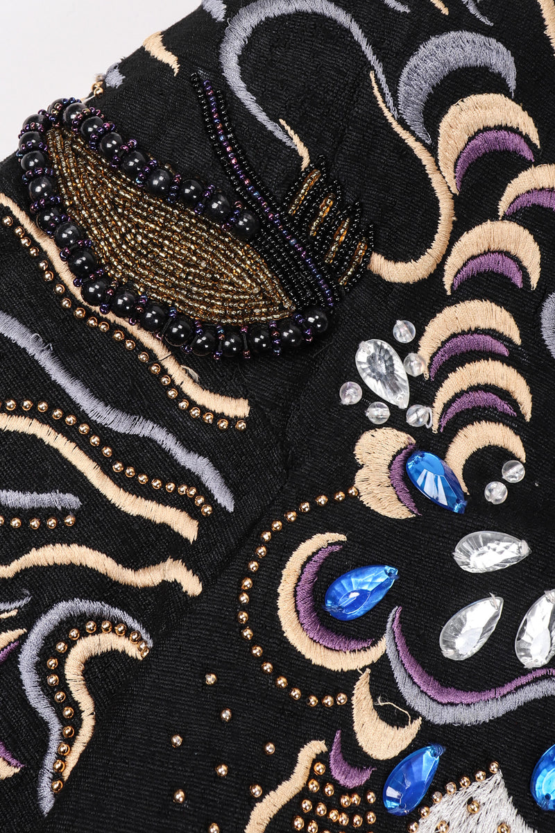 Recess Los Angeles Vintage Crystal Embroidered Embellished Phoenix Rockstar Jacket